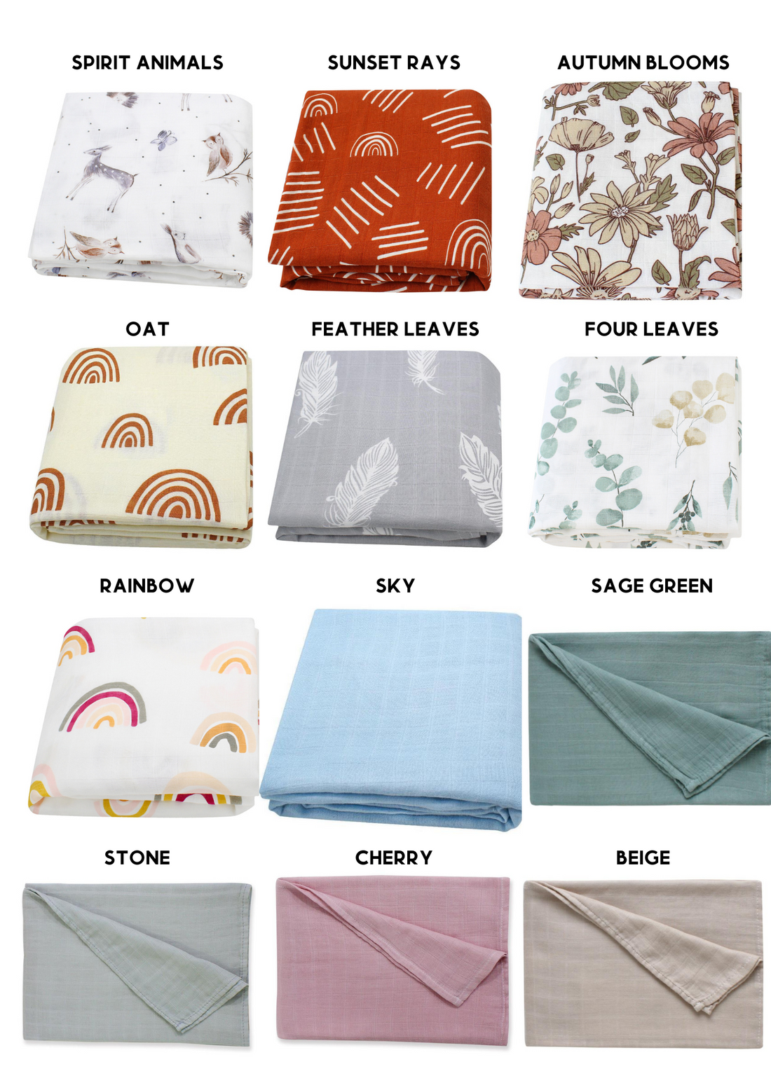 Colour Series: Bamboo + Cotton Muslin Swaddle