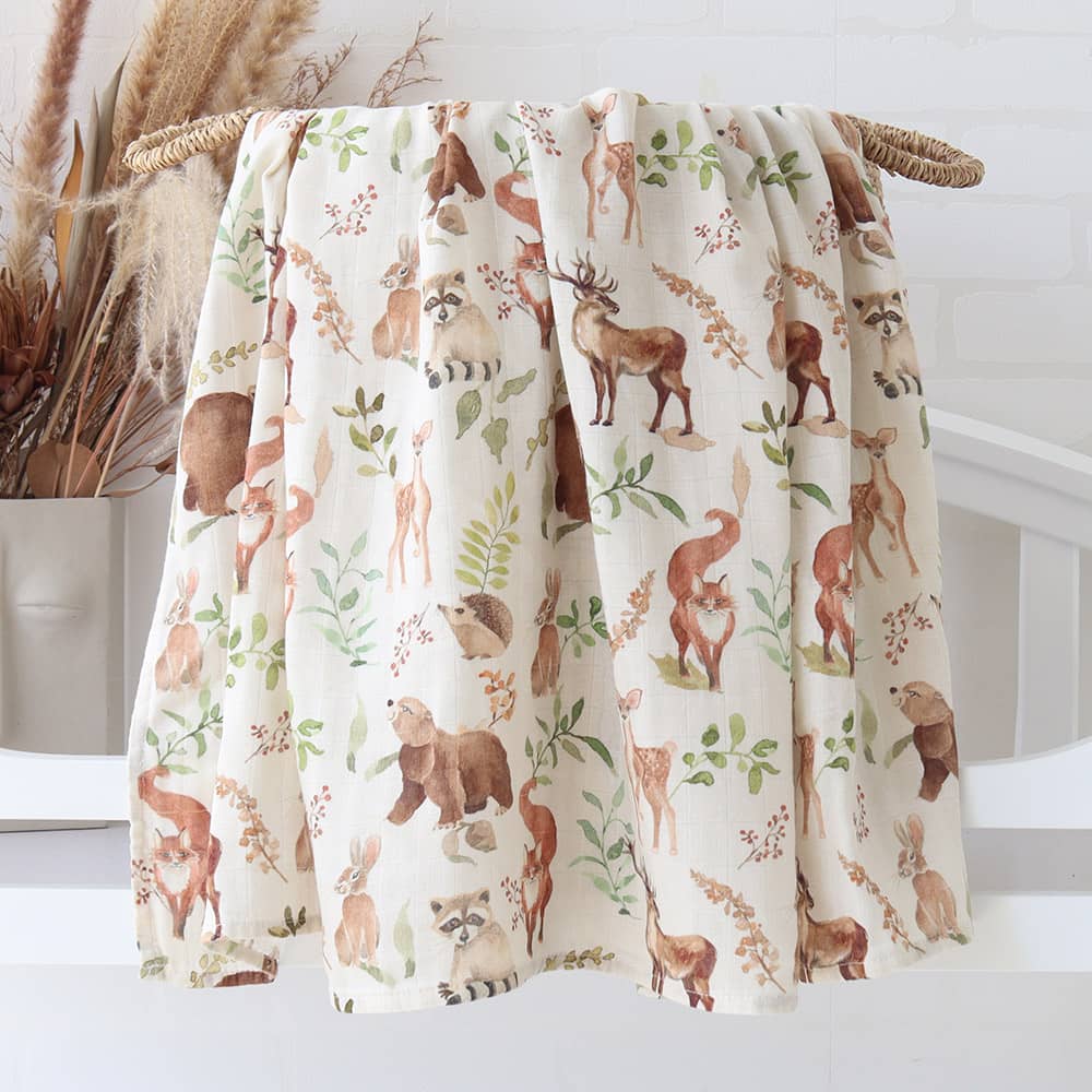 Colour Series: Bamboo + Cotton Muslin Swaddle
